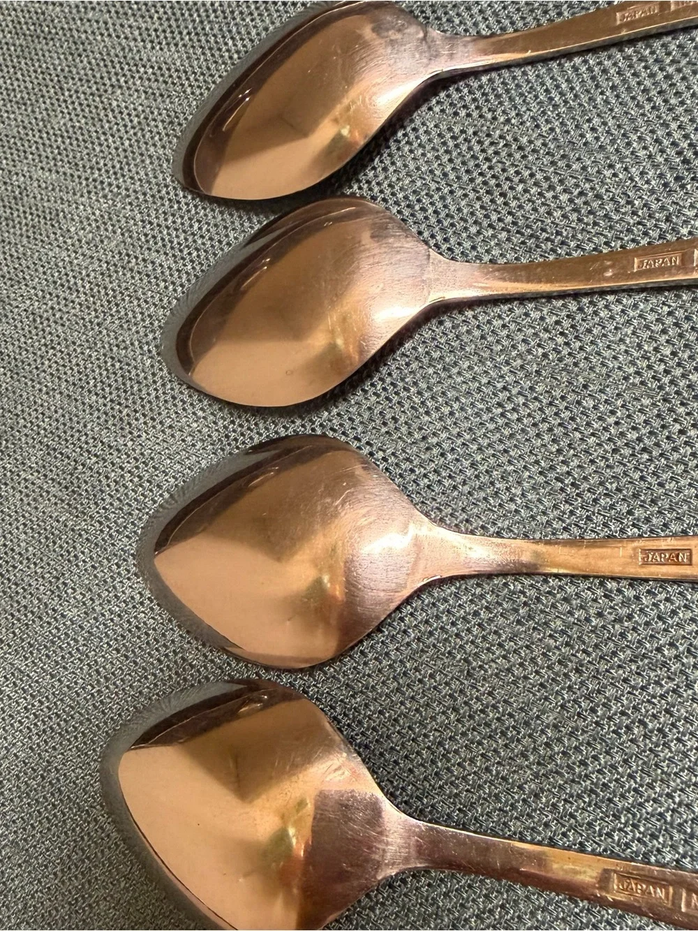 Olaf National Japan Stainless Flatware 4pc Oval Soup Spoons 7.5in